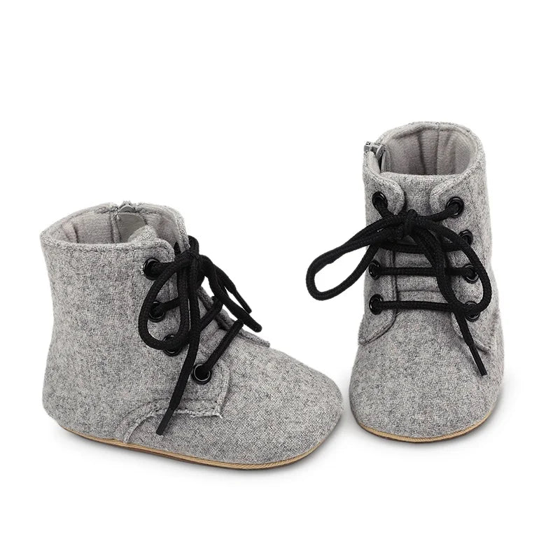 Classic Baby Shoes Boy Girl First Walkers Newborn Solid Casual Flat Sneakers Infants Cotton Boots Non-slip Warm Walking Shoes