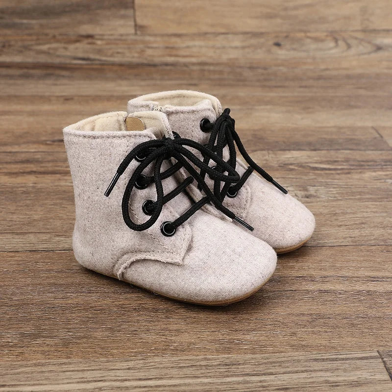 Classic Baby Shoes Boy Girl First Walkers Newborn Solid Casual Flat Sneakers Infants Cotton Boots Non-slip Warm Walking Shoes